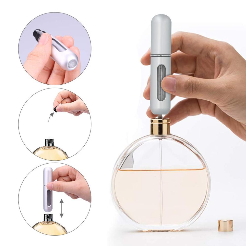 8ml/5ML/20ML Mini Refillable Perfume Spray Bottle With Spray Scent Pump Empty Cosmetic Containers Portable Atomizer Bottle