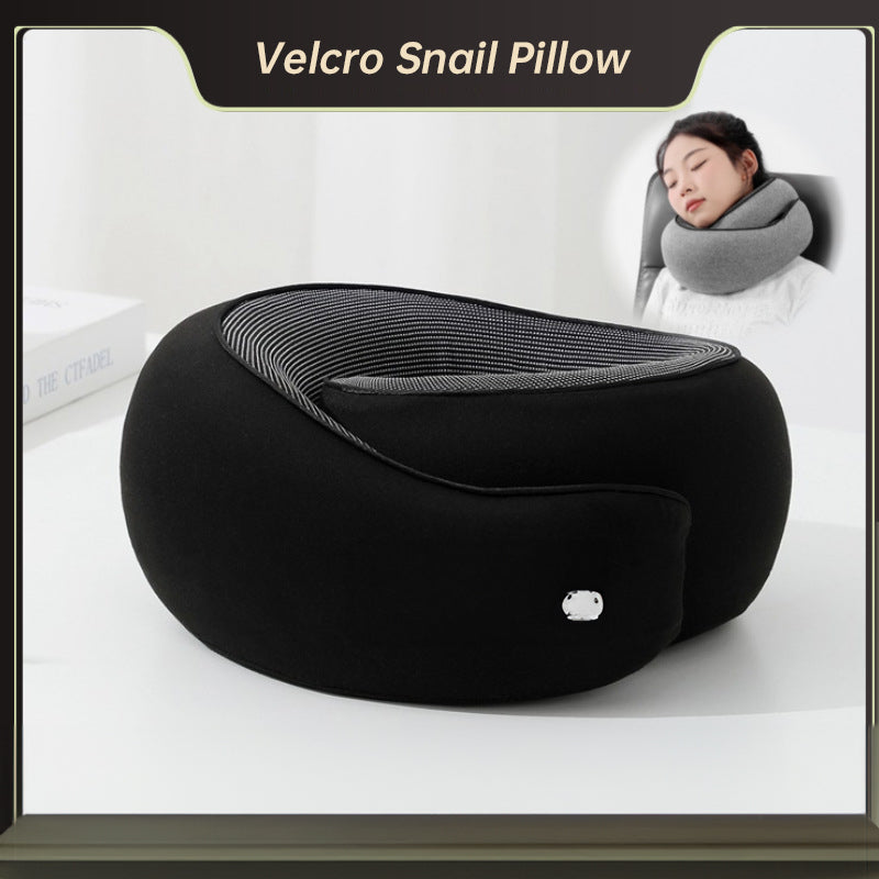 Travel Neck Pillow Memory Foam U-shaped Pillow Snail Style Travel Neck Support Portable Adjustable Soft Noon Break Sleep Pillows