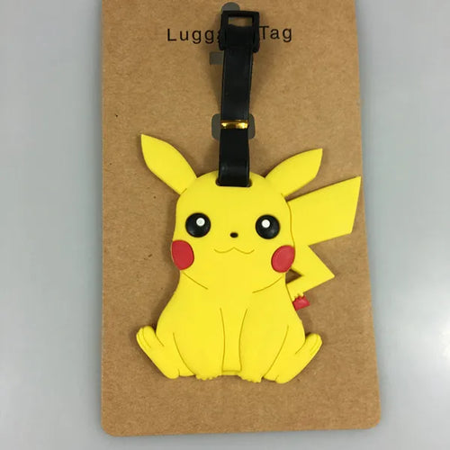 Hot Travel Luggage Tag Accessories Cartoon Pokemon Cute Pikachu Silica