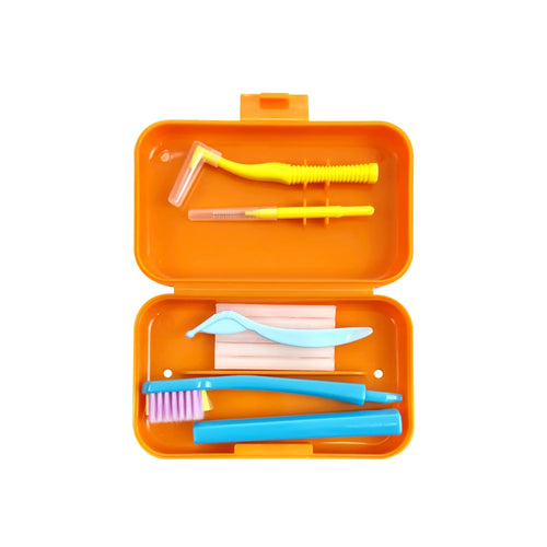 Dental Toothbrush Box Portable Travel Orthodontic Cleaning Set Storage