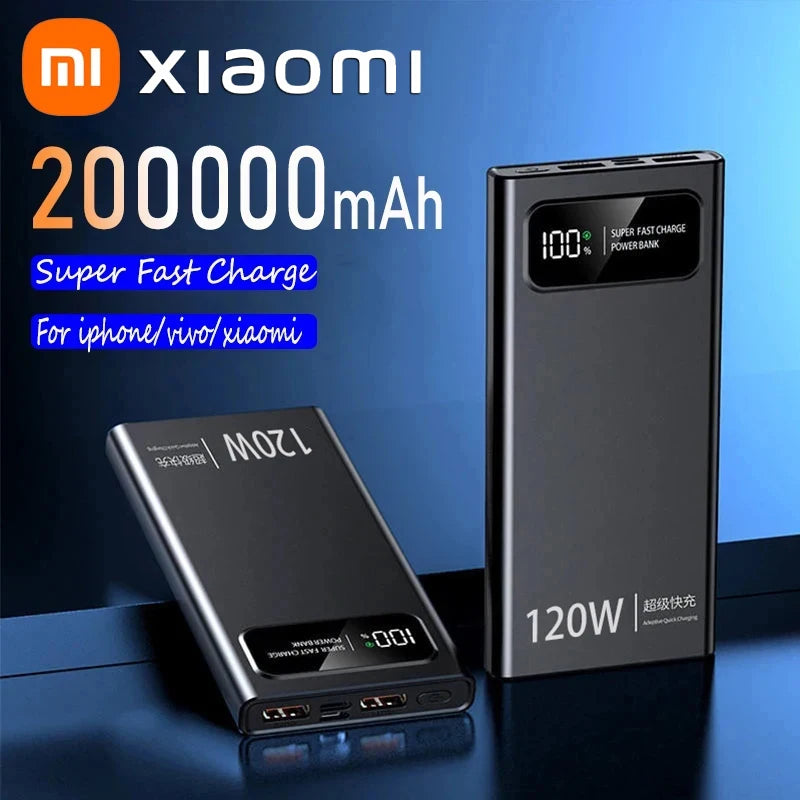 Xiaomi 200000mAh 120W Power Bank Super Fast Charging Battery High