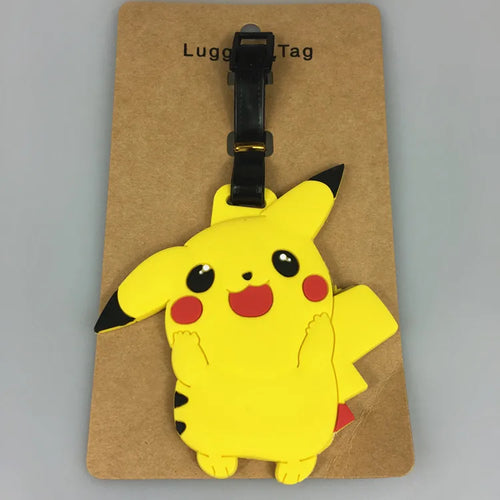 Hot Travel Luggage Tag Accessories Cartoon Pokemon Cute Pikachu Silica