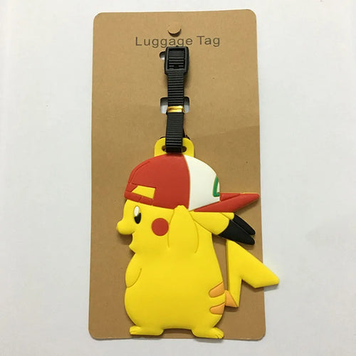 Hot Travel Luggage Tag Accessories Cartoon Pokemon Cute Pikachu Silica