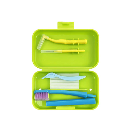 Dental Toothbrush Box Portable Travel Orthodontic Cleaning Set Storage