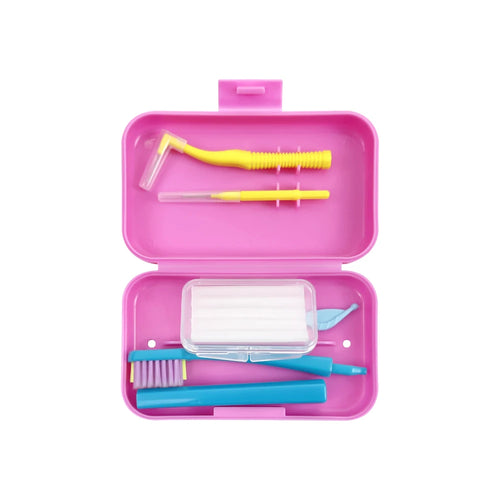 Dental Toothbrush Box Portable Travel Orthodontic Cleaning Set Storage