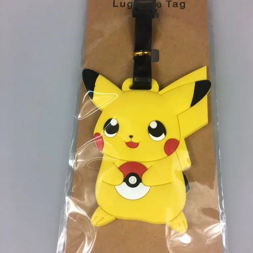 Hot Travel Luggage Tag Accessories Cartoon Pokemon Cute Pikachu Silica