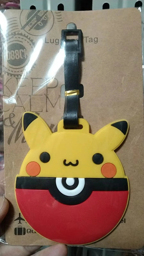 Hot Travel Luggage Tag Accessories Cartoon Pokemon Cute Pikachu Silica